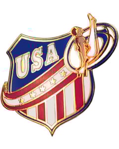 Men's USA Pin | Red, White, Blue | Gymnastics Pin | 1949