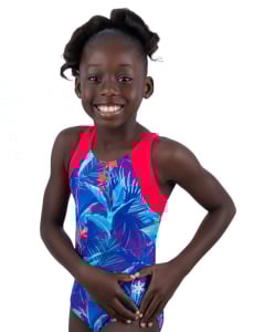 Midnight Tropics Gymnastics Leotard - Front