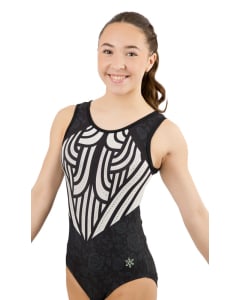 Monochrome Gymnastics Leotard - Front