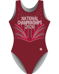National Championships Commemorative Leotard - burgundy - 2026