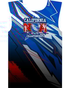 NGA CA State Men's Gymnastics Compression Shirt - 2026 - Blue