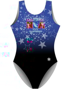 NGA CA State Championships Leotard 2026 - Navy Blue - Front