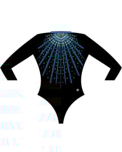 Old Town Gymnastics Custom Competition Leotard - Front - Black