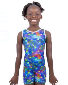 Pawsitive Vibes Gymnastics Biketard - Front