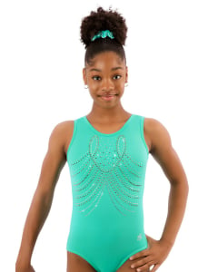 Peaceful Gymnastics Training Leotard - Mint - Front