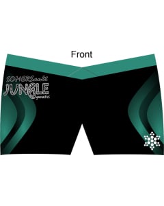 Somersault V-Belt Gymnastics Shorts Teal - Front