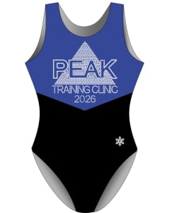 Peak Training Clinic Leotard 2026 - Black/Royal Blue - Front