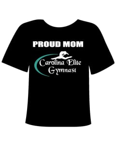 Carolina Elite Glitter Proud Mom T-Shirt