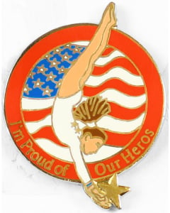 Proud of our Heroes Gymnastics Pin 