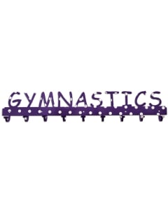 Gymnastics in 9" Purple with white dot medal rack