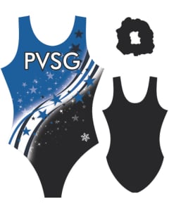 PVSG Stars Sublimated Gymnastics Leotard - Blue/Black
