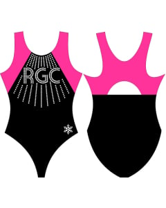 Racine custom gymnastics leotard - Black & Pink
