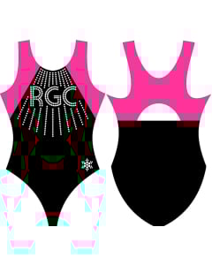 Racine custom gymnastics leotard - Black & Pink