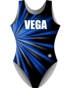 VEGA | Rays Gymnastics Leotard - Front Black/Blue