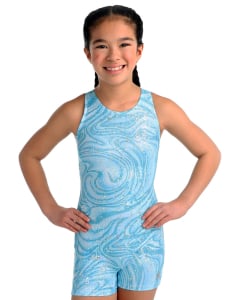 Razzleberry Girls Gymnastics Biketard | Blue