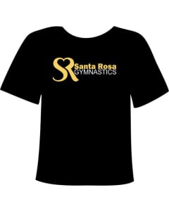 Santa Rosa Gymnastics T-Shirt - Relaxed Fit - Black