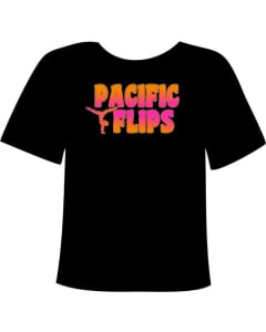 Pacific Flips Gymnastics T-Shirt - Relaxed Fit - Black