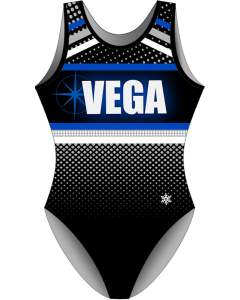 VEGA | Retro Gymnastics Leotard - Front - Black
