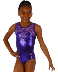 Purple Romance Sleeveless Gymnastics Leotard