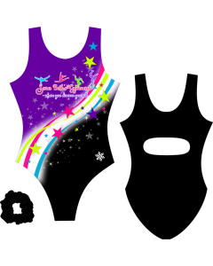 Sara Beth Stars Sublimated Gymnastics Leotard