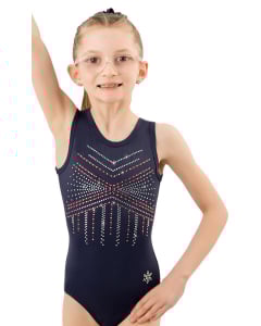 Serenity Navy Blue Gymnastics Leotard - Americana