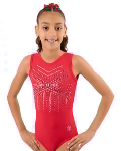 Serenity Gymnastics Leotard - Red - Front