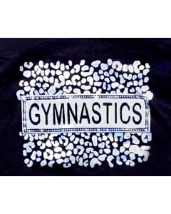 Silver Cheetah Gymnastics Sweatshirt - Black - LIMITED EDITION - Close-up