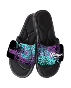 Tumble Time CA Slide-On Sandals with Gymnast's Name