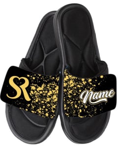 Santa Rosa Personalized gymnastics Sandals with Name - Black