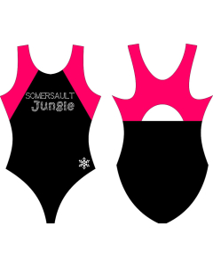 SomerSault Confetti Team Leotard - Coral/Black