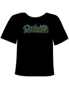 Spirits Custom Gymnastics T-Shirt - Black