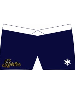 Spirits Custom Gymnastics Shorts - Navy Blue and White