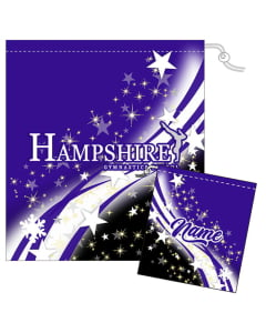 Hampshire Gymnastics Personalized Stars Grip Bag - Purple and black