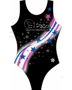 El Paso Gymnastics Stars Leotard - Front - Black