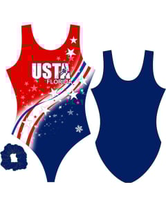 Florida USTA T&T Diagonal Stars Tank Leotard