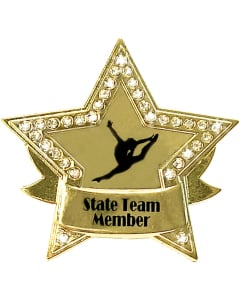 State Team Member Gymnastics Pin