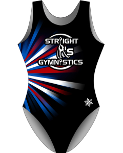 Straight A's | Rays Gymnastics Leotard - Front - Black