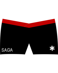 Straight A's Custom Gymnastic Shorts - Black/Red