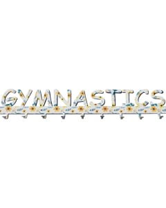 9 Hook Medal Gymnastics Rack - Sunflower - White/Yellow