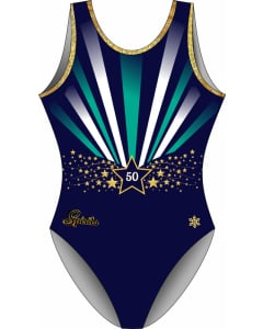 Spirits SHOWCASE Gymnastics Leotard-2026 - Navy Blue - NO RHINESTONES