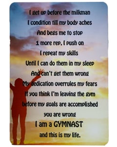 I Am a Gymnast Metal Gymnastics Sign