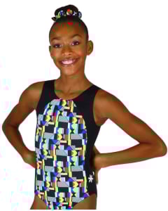 Blue Traffic Gymnastics Training Leotard