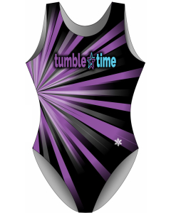 Tumble Time Gymnastics-CA | Rays Gymnastics Leotard - Front - Black/Purple