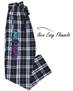 Tumble Time Black/White Gymnastics Flannel Pants