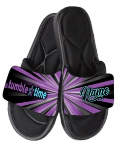 Tumble Time CA Slide-On Sandals with Gymnast's Name