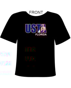 USTA Florida Custom Gymnastics Coach Shirt - Front - Black