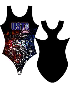 USTA Ohio Sublimated Splatter T-back Leotard