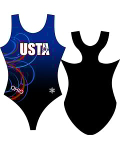 USTA Ohio Sublimated Swirls T-back Leotard