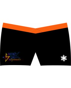 Shooting Starz Gymnastics V-Belt Shorts - Black