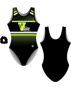 V-force Retro Gymnastics Leotard - Black